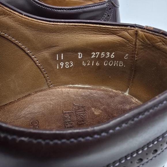 Allen Edmonds Dress Shoe Men\'s 11 D Chester Wingtip Oxford Burgundy Lace Up main image 10